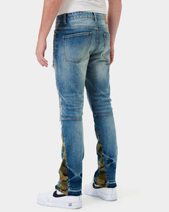 Heavy Rip & Repair Slim Straight Denim