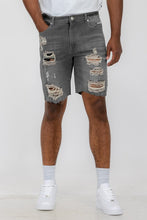 Load image into Gallery viewer, Distressed Stretch Denim Shorts