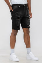 Load image into Gallery viewer, Distressed Stretch Denim Shorts