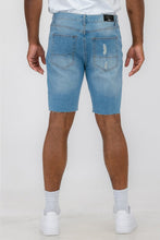 Load image into Gallery viewer, Distressed Stretch Denim Shorts