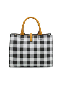 MKF Collection Yola Checkered Satchel bag by Mia k