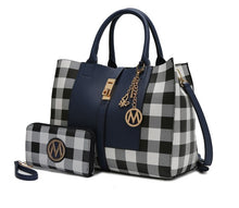 Load image into Gallery viewer, MKF Collection Yola Checkered Satchel bag by Mia k