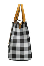 Load image into Gallery viewer, MKF Collection Yola Checkered Satchel bag by Mia k