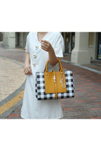 Load image into Gallery viewer, MKF Collection Yola Checkered Satchel bag by Mia k