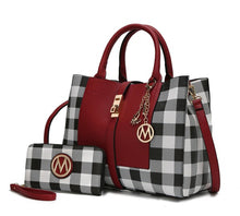 Load image into Gallery viewer, MKF Collection Yola Checkered Satchel bag by Mia k