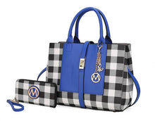 Load image into Gallery viewer, MKF Collection Yola Checkered Satchel bag by Mia k