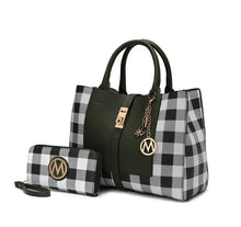 Load image into Gallery viewer, MKF Collection Yola Checkered Satchel bag by Mia k