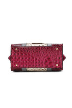 Load image into Gallery viewer, MKF Ember Faux Crocodile-Embossed Satchel by Mia K