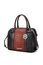 Load image into Gallery viewer, MKF Ember Faux Crocodile-Embossed Satchel by Mia K