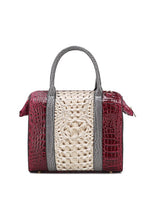 Load image into Gallery viewer, MKF Ember Faux Crocodile-Embossed Satchel by Mia K