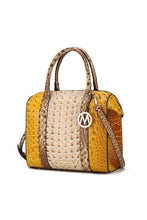 Load image into Gallery viewer, MKF Ember Faux Crocodile-Embossed Satchel by Mia K