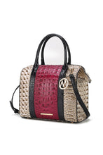 Load image into Gallery viewer, MKF Ember Faux Crocodile-Embossed Satchel by Mia K