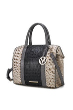 Load image into Gallery viewer, MKF Ember Faux Crocodile-Embossed Satchel by Mia K