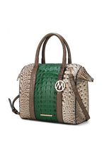 Load image into Gallery viewer, MKF Ember Faux Crocodile-Embossed Satchel by Mia K